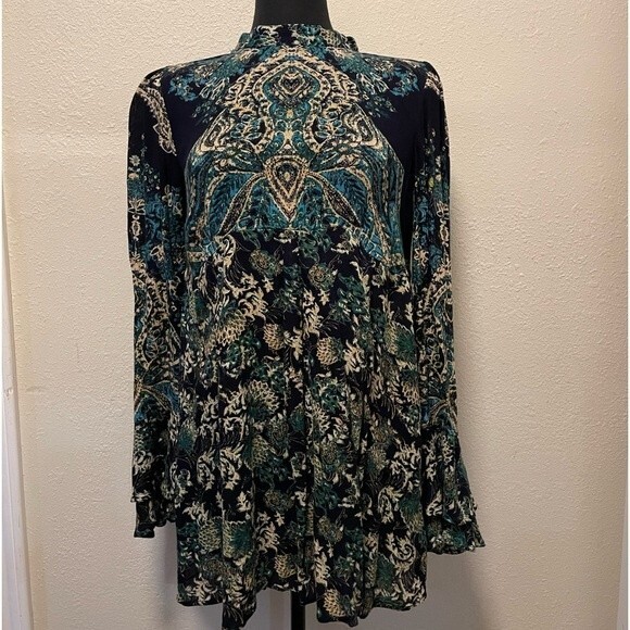 Free People‎ Lady Luck Green Tunic - Picture 2 of 7